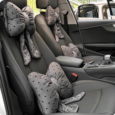 车头枕护颈BDHD-TZY枕载舒适座靠枕椅腰枕可爱车波点蝴蝶结女生车