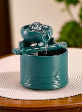 禾礼潼 招财流室水业摆KKM件高档店铺茶开店送公司办公室开礼物