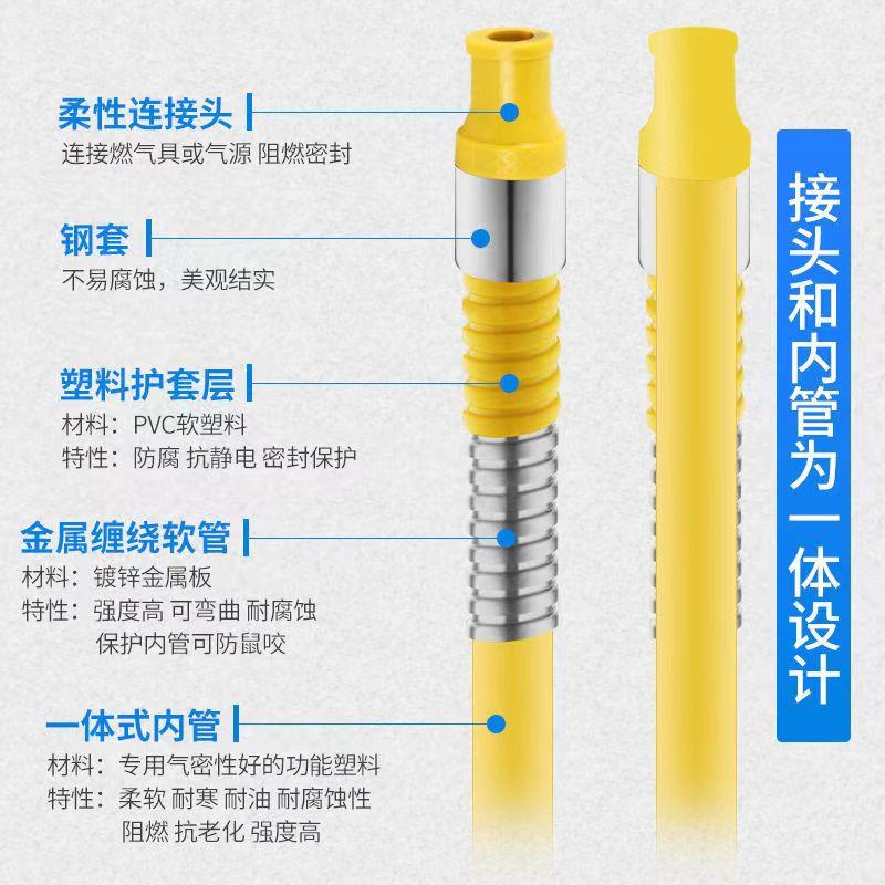 商管用中高压煤气管气天STZ然气管液燃化气管燃气灶金属防爆连接