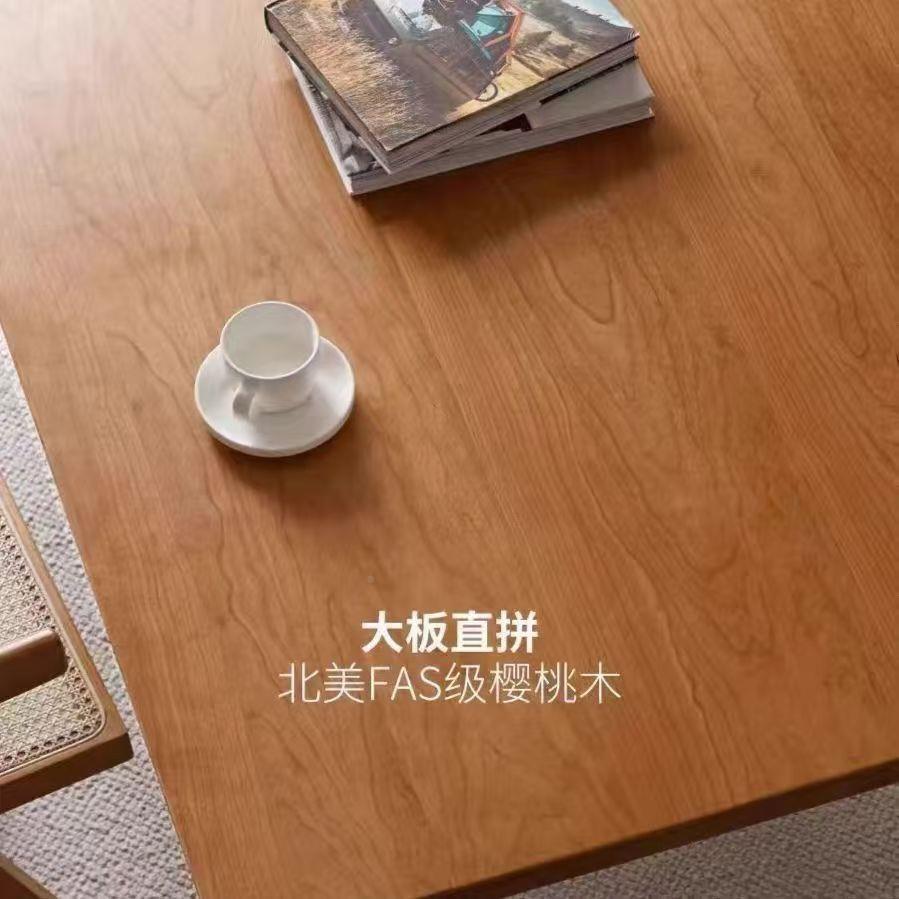 美樱桃木面板台面脑电北升降餐桌板吧台书YTM桌窗台板实木桌桌面