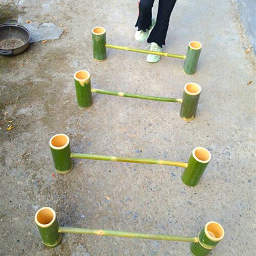 小孩子感统训练器材教学设备竹筒跨栏玩具竹子跨栏跨高杆竹子玩具