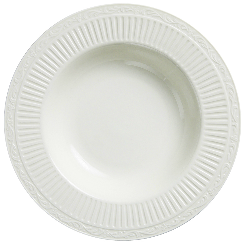 欧式家用草帽盘简约西餐盘意面盘子深盘餐厅摆盘牛排盘沙拉盘菜碟