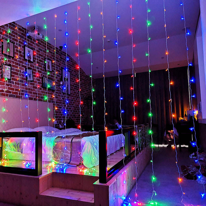 led小彩灯闪灯串满天星节日挂灯七彩房间阳台卧室宿舍窗户装饰灯