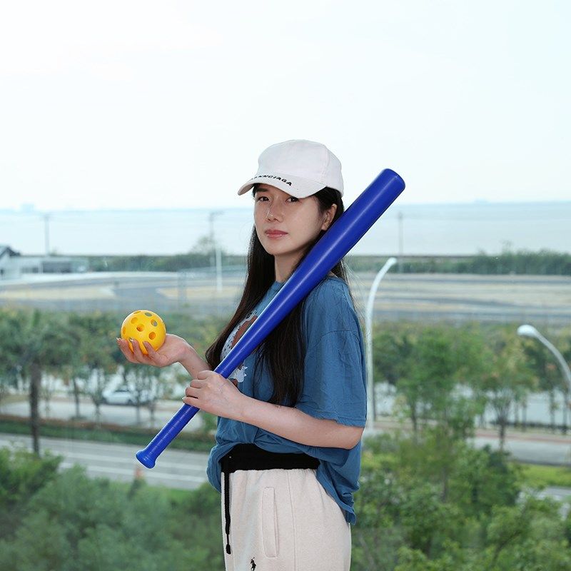 儿童棒球棍塑料幼儿园垒球棒玩具橡胶道具训练套装棒球棒加大加厚