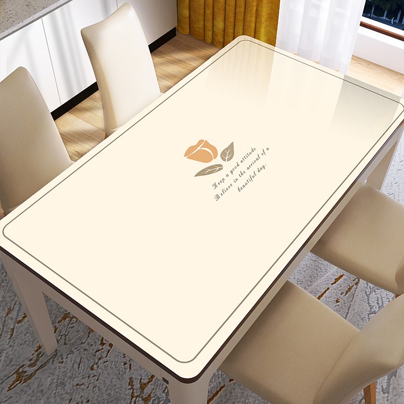 桌布高级感现代简约家用防油防水免洗软玻璃pvc茶几垫餐桌垫台布