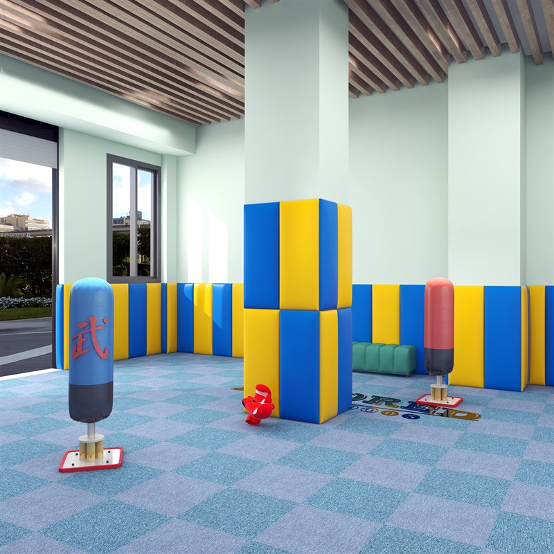 定制墙面软包防撞墙围体适能篮球馆跆拳道武馆柱子早教中心幼儿园