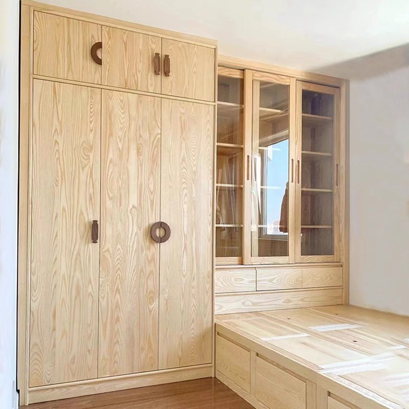 深圳香港实木全屋定制衣帽柜可上门量尺卧室客厅现代经济型衣橱