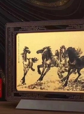 马到成功版画.商务随手礼.乔迁之喜礼盒装摆件