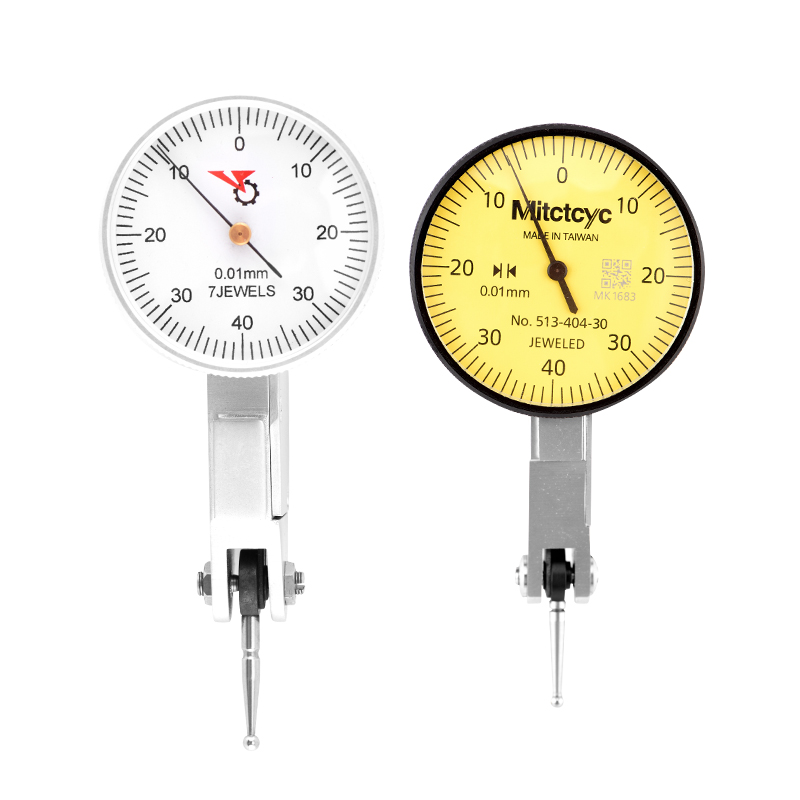 三丰款数控加工中心杠杆百分表头0-0.8精度1丝家用找平靠表校表座