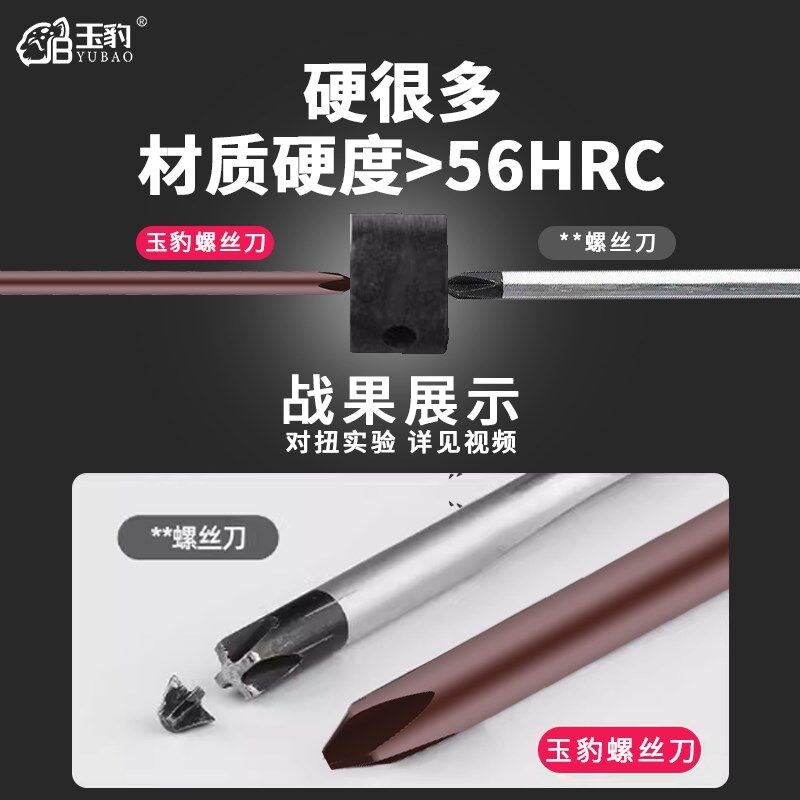玉豹螺丝刀十字一字强磁工业级起子家用平口小改锥梅花螺丝批套装