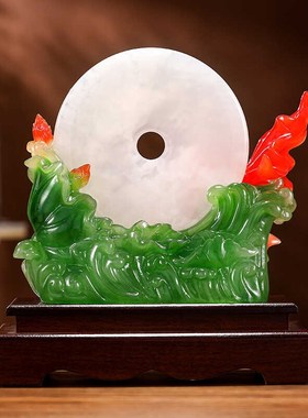 如鱼得水平安扣金鱼摆件金玉满堂家居饰品客厅装饰乔迁礼品