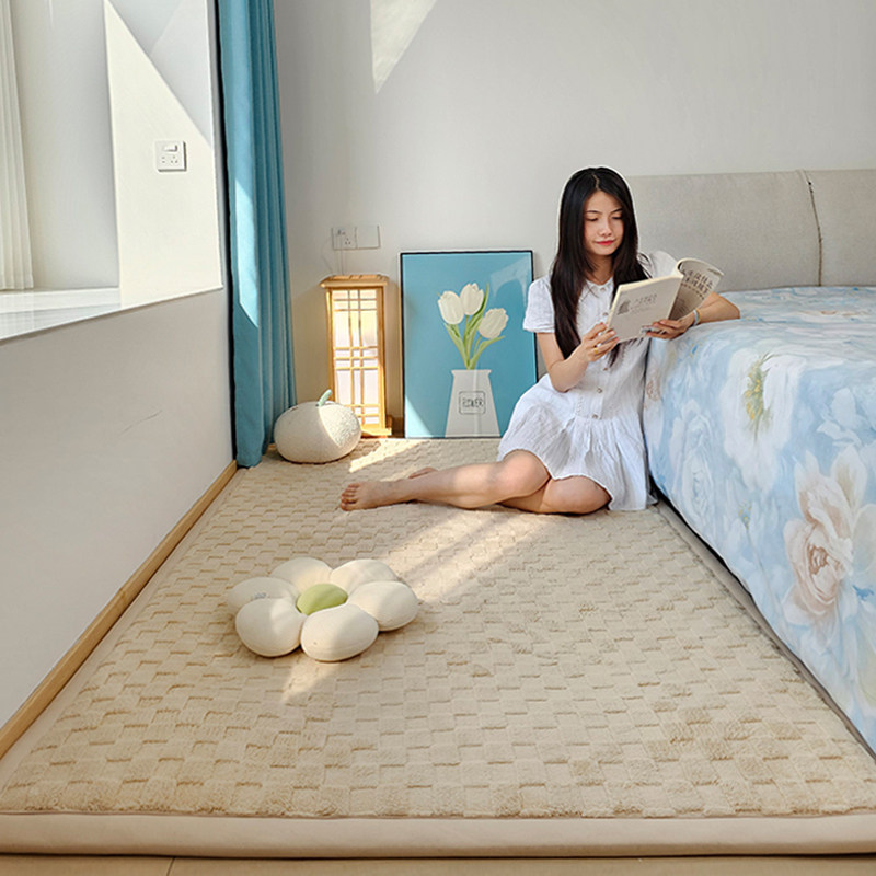 冬天加厚地垫睡觉打地铺宝宝爬行垫床下防摔垫卧室床边儿童地板垫