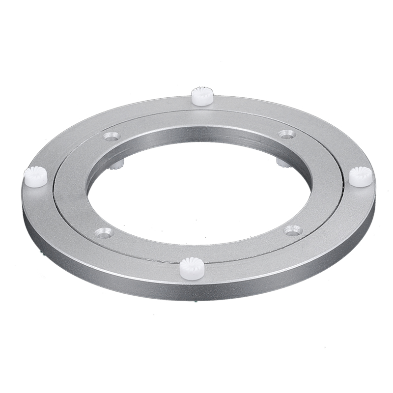 铝合金万向玻璃转盘 铝转盘 餐桌转盘家具圆桌底座 滚珠轴承18寸