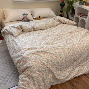 田园小碎花纯棉被套单件150x200x230全棉被罩单人宿舍被单双人床