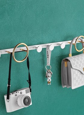 白色全铜挂衣钩进门玄关创意衣服挂钩挂衣架壁挂墙上免打孔衣帽架