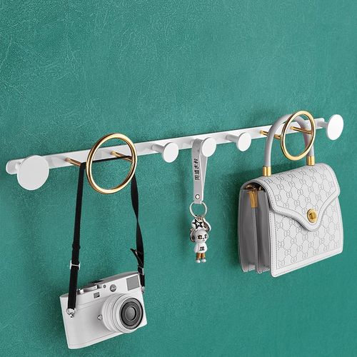 白色全铜挂衣钩进门玄关创意衣服挂钩挂衣架壁挂墙上免打孔衣帽架