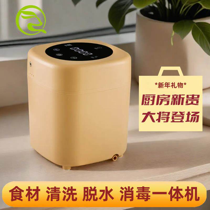 电动旋转智能家用厨房果蔬清洗机沙拉甩干杀菌净化器去迷你洗菜机
