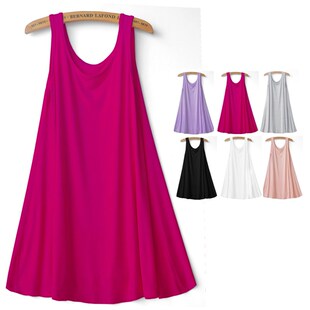 睡裙女吊带背心无袖T恤睡衣胖美眉连衣裙宽肩大码夏季莫代尔外穿