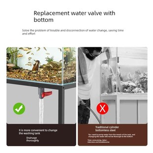 超白鱼缸,大型玻璃鱼缸,底部排水的景观水族,懒人换水,可容纳底部