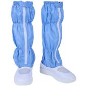 车间防尘连体配套工作网眼鞋 防静电长筒鞋 加厚Pu软底高筒靴