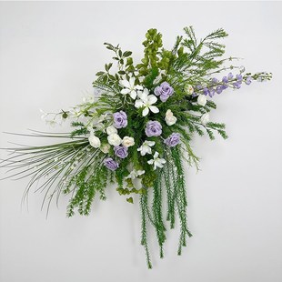 新款 饰仿真花莫奈风假花路引花T台花艺 绿植地排花森系花排婚礼装