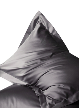 100支贡缎灰色特大号枕套大尺寸50x80cm一个加大枕头套家用一对装