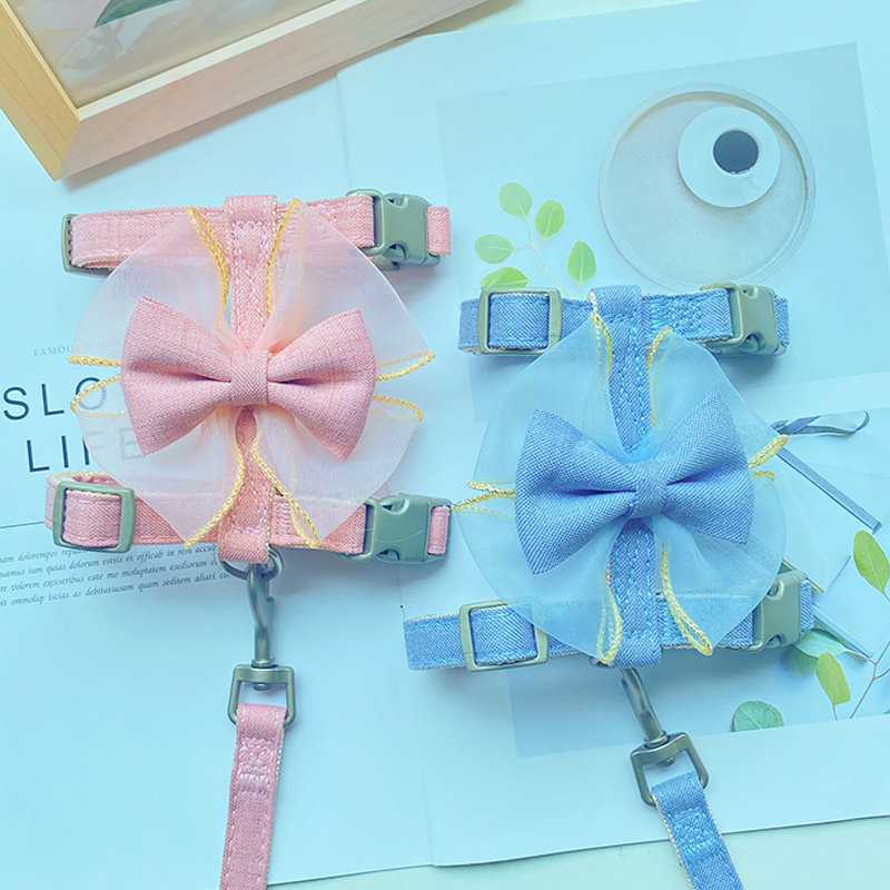 拴猫绳防挣脱猫绳外出便携溜猫绳猫咪专用宠物遛猫绳子兔兔牵引绳