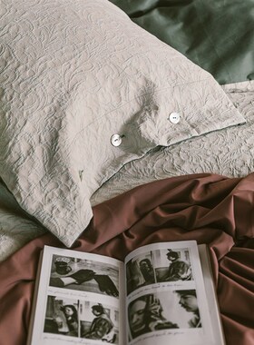 仔普北欧特种工艺MASI系列全棉大提花四件套纯棉1.51.8米被套床单