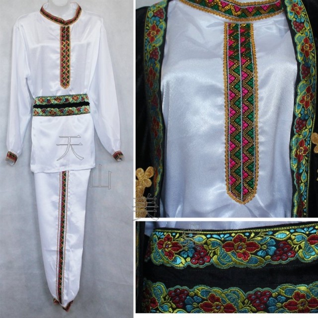 新疆维吾尔族里衬套装服装舞蹈表演服少数民族舞台演出服男款套装