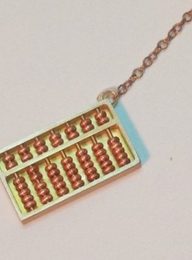 天程新年元旦挂件黄铜密底算盘复古钥匙扣过年纯铜装饰挂件包邮