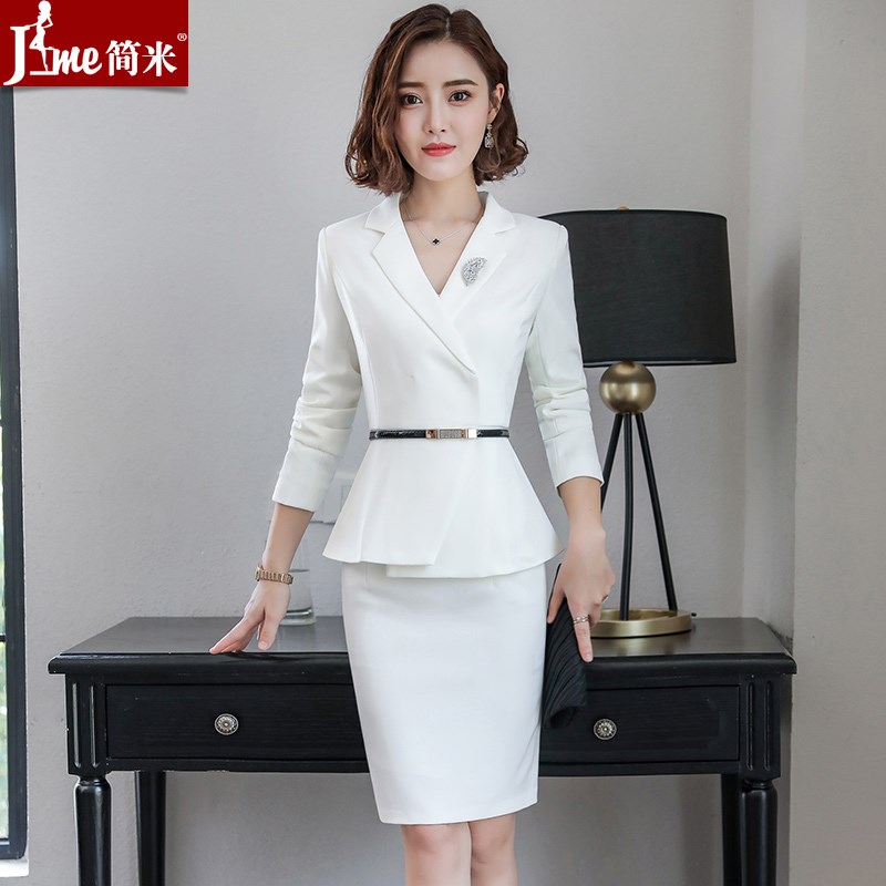 职业套装女时尚西装套裙2024秋冬气质女神范OL正装面试西服工作服