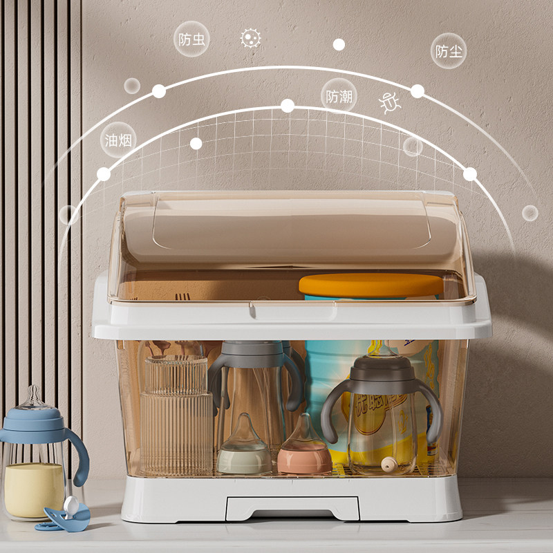 宝宝餐具收纳盒防尘沥水架婴儿大空量副食品工具刷碗筷奶瓶收纳箱,婴童用品,奶瓶储存盒/奶瓶盒,淘宝优惠券,粉丝福利购,淘宝优惠卷