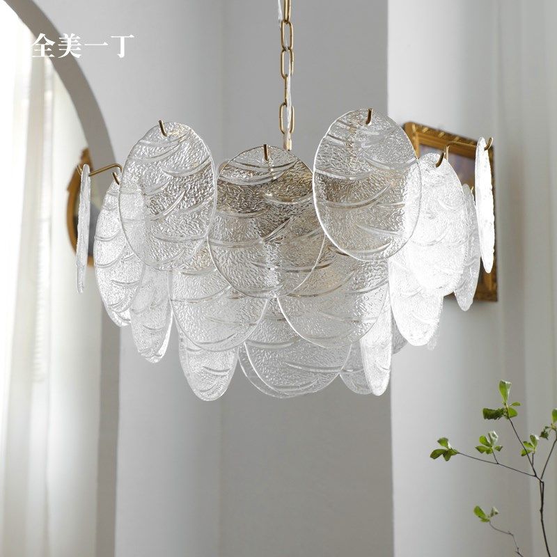 全美一丁简美法式宫廷风格意大利玻璃轻奢客餐厅卧室艺术玻璃吊灯