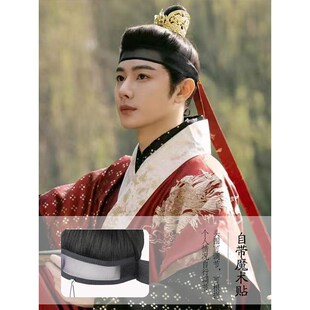 古装汉服明制男士发髻头套抹额网巾假发套一体式发冠网纱束发马尾