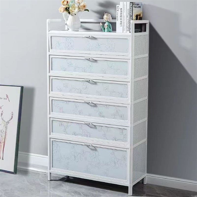 铝合金鞋柜简易组装经济型省空间家用室外阳台鞋柜防晒防水玻璃柜