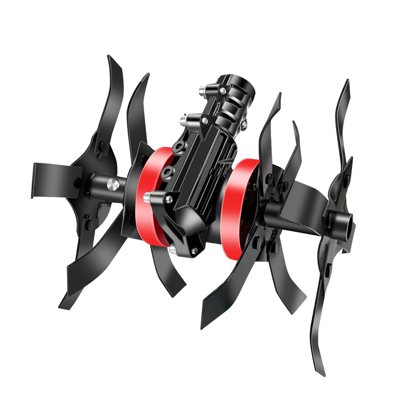 航帅汽油割草机松土轮除草轮翻土微耕开沟轮刀片除草机总成配件