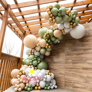 店铺开业气球链儿童生日宝宝周岁百日宴装饰场景布置店庆背景装扮