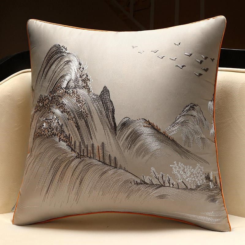 中式抱枕沙发客厅床头靠枕中国风靠背垫套含芯高端沙发靠垫大靠背
