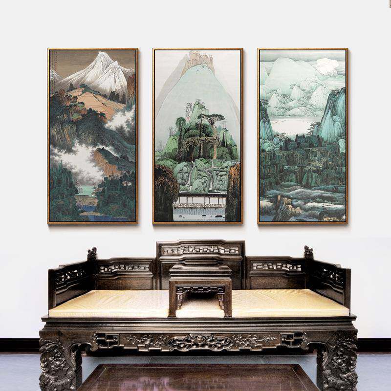 薛亮画作新中式入户玄关装饰画办公室茶室挂画中式有框画风景国画,电子元器件市场,其它元器件,淘宝优惠券,粉丝福利购,淘宝优惠卷