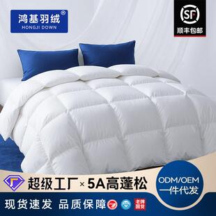 鸿基180支5A级黄金白鹅绒羽绒被95白鹅绒被保暖冬被双人被子被芯