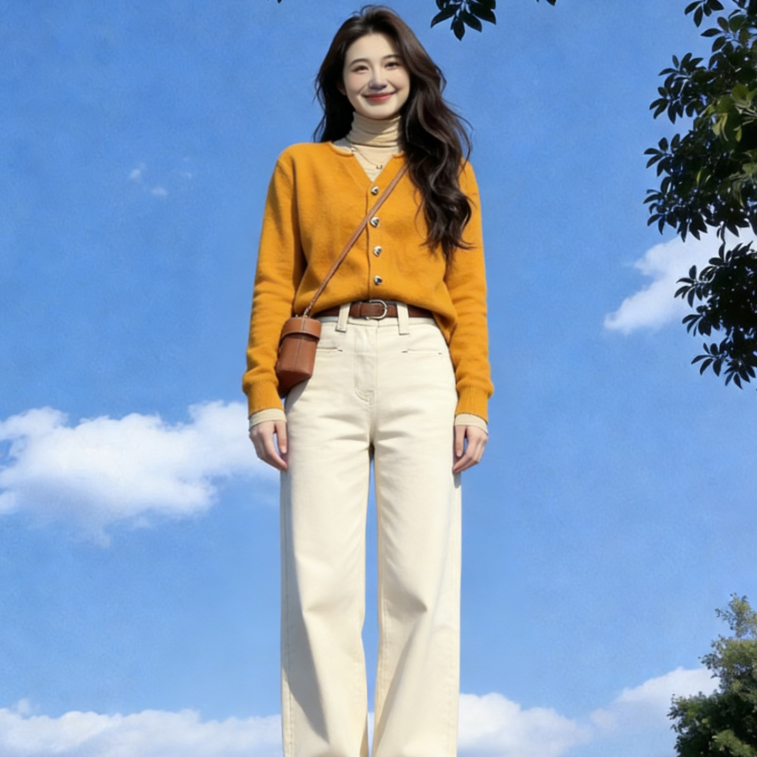 玉美雅【旗舰精选套装】春秋南瓜橘V领爱心扣长袖+半高领长袖内搭,女装/女士精品,时尚套装,淘宝优惠券,粉丝福利购,淘宝优惠卷