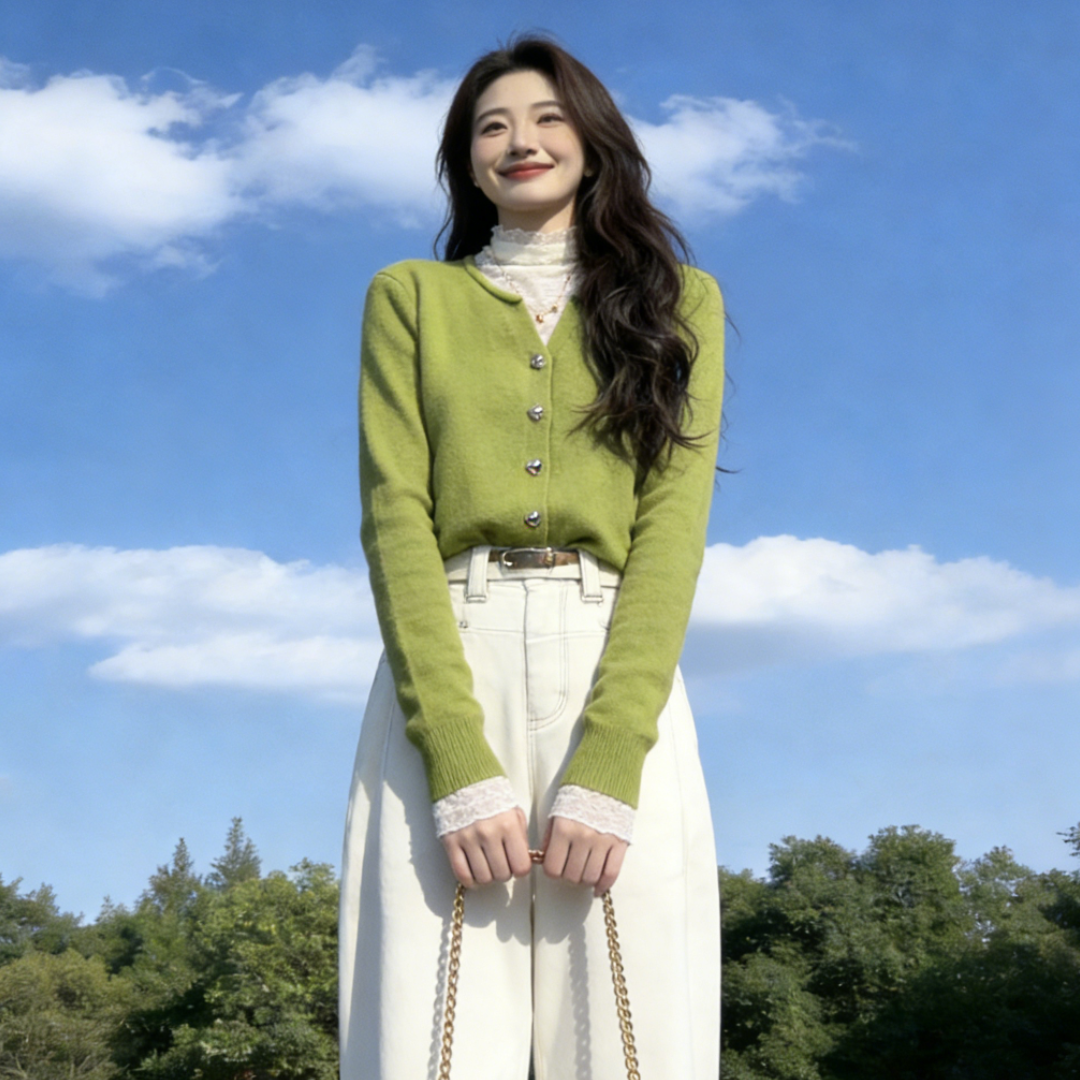 玉美雅【旗舰精选套装】春秋薄荷曼波气质长袖+蕾丝甜美清新内搭,女装/女士精品,时尚套装,淘宝优惠券,粉丝福利购,淘宝优惠卷