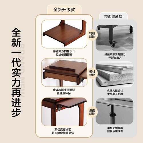 沙发边桌可移动边几侧边柜家用泡茶桌简易角几床头简约小方桌茶J&