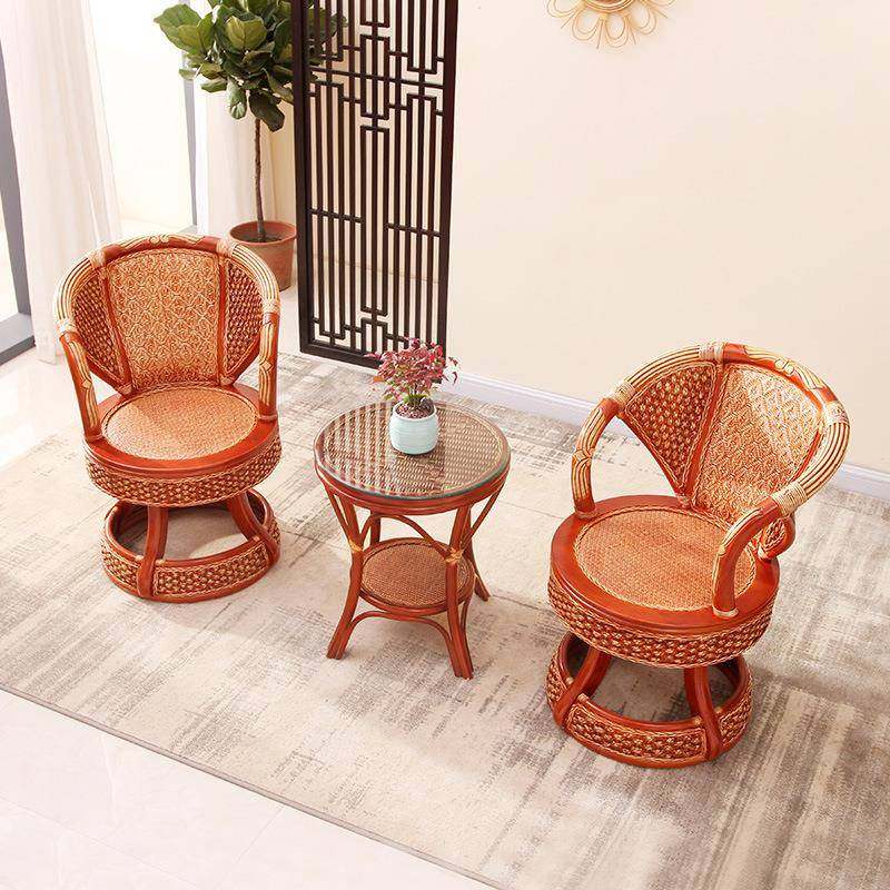 真藤转椅三件五套家用单椅人KHH腾椅子靠背客椅休闲阳台户外桌组,商业/办公家具,商用藤编家具,淘宝优惠券,粉丝福利购,淘宝优惠卷