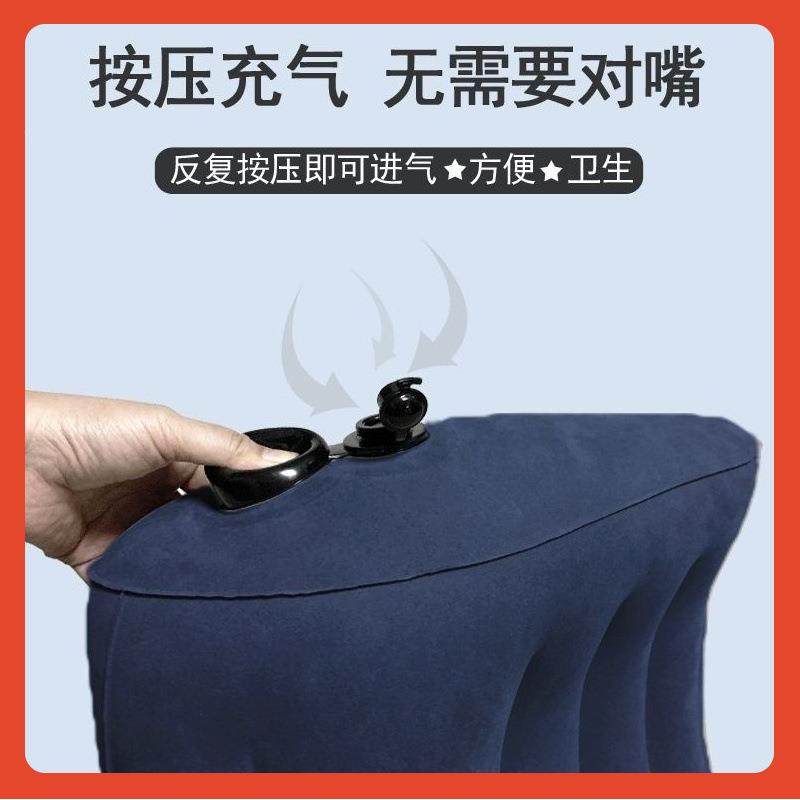 ≈充气垫按压腰靠护腰旅行飞腰枕办公室汽腰长途机靠Fh(h(@vb车背