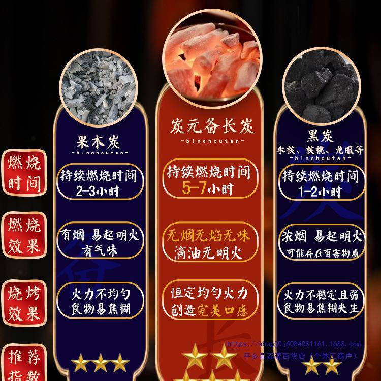 无炭烧烤炭火10049554烟炭元烤肉木炭乌冈备长炭