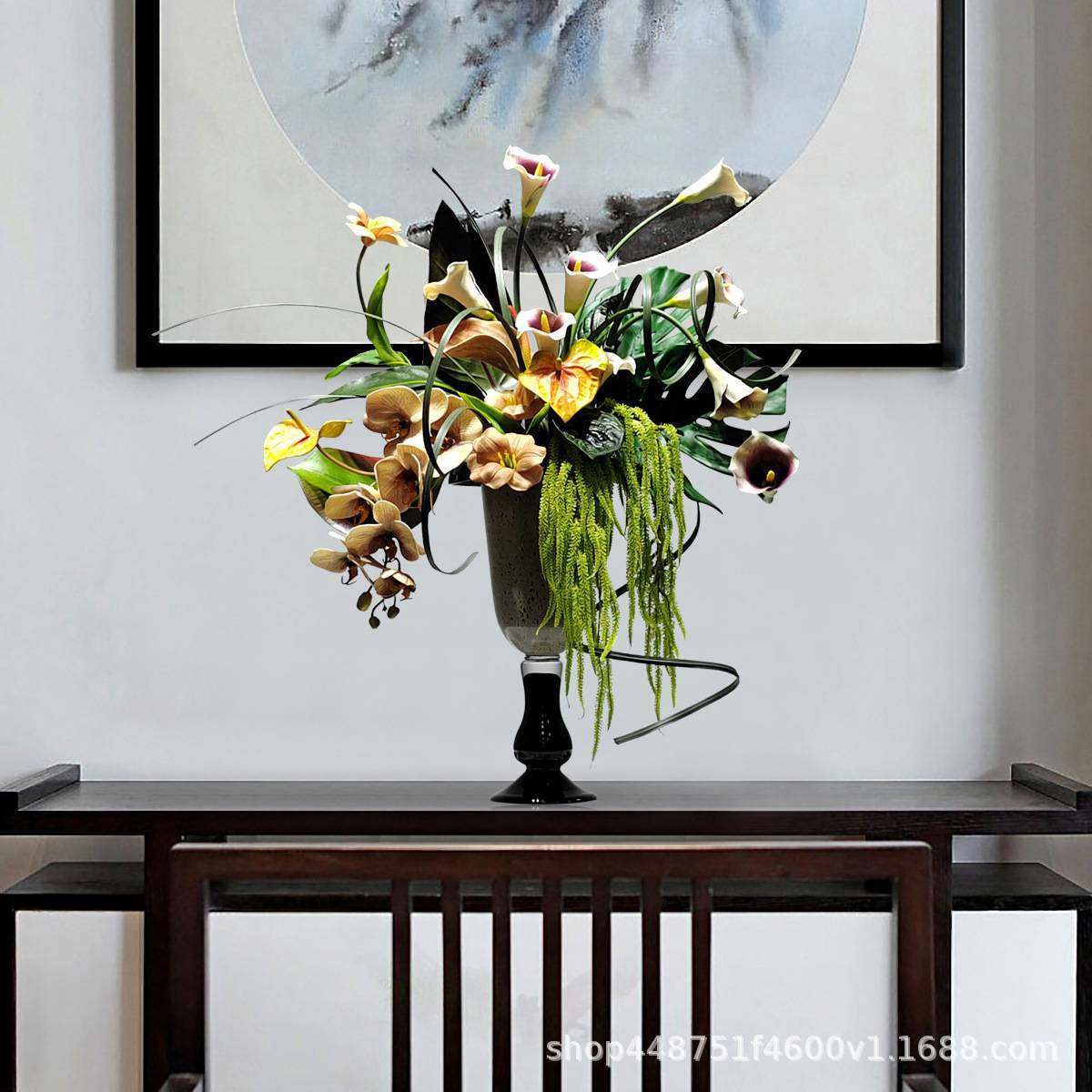 现代轻奢创意玻璃花瓶仿真花艺样板间装饰洽谈桌餐桌茶几假花摆件,玩具/童车/益智/积木/模型,垂直悬浮玩具,淘宝优惠券,粉丝福利购,淘宝优惠卷