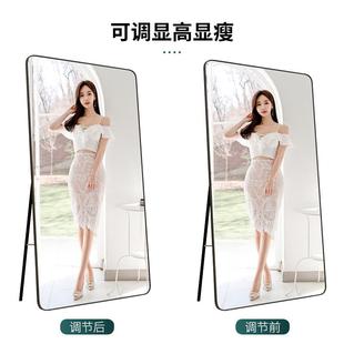 红显全身镜家用卧室落网地大子服装店瘦圆角瘦身试衣镜贴镜墙壁挂
