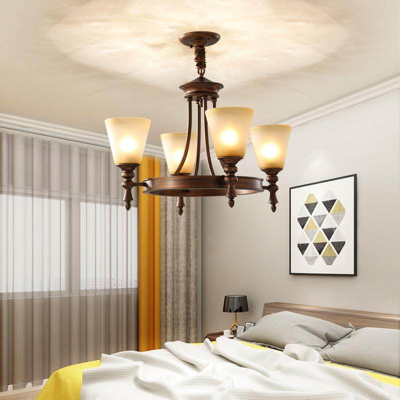 美式复吊灯乡古村简约田园客卧厅铁艺仿古大灯气古铜色餐厅93140,家装灯饰光源,智能吊灯,淘宝优惠券,粉丝福利购,淘宝优惠卷
