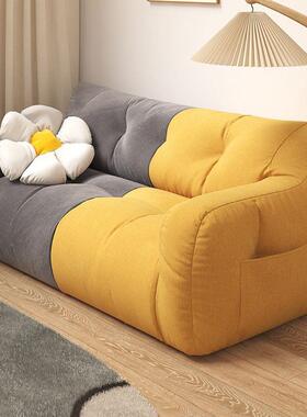 爆WSX型款小网红懒人沙发人小户出租屋卧室榻榻米单人布艺沙发阳